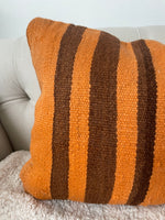 Vintage Orange and Brown Cushion