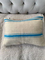 Vintage Kilim Cushion with Striped Reverse