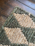 Smaller Anniversaire Doormat in Olive Green