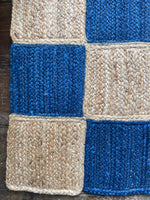 Royal Blue Checked Doormat