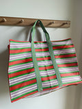 XXL Striped Shopper (Green, Orange, Black)