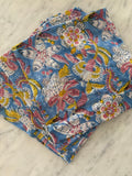 Blue, Yellow, Pink Block Print Napkins