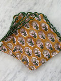Ochre Block Print Napkins