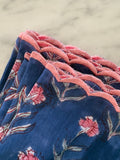 Blue and Pink Block Print Napkins