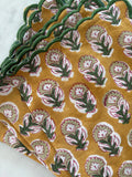 Ochre Block Print Napkins