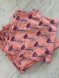 Pink Block Print Napkins