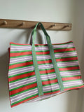XXL Striped Shopper (Green, Orange, Black)