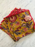 Mustard Block Print Napkins