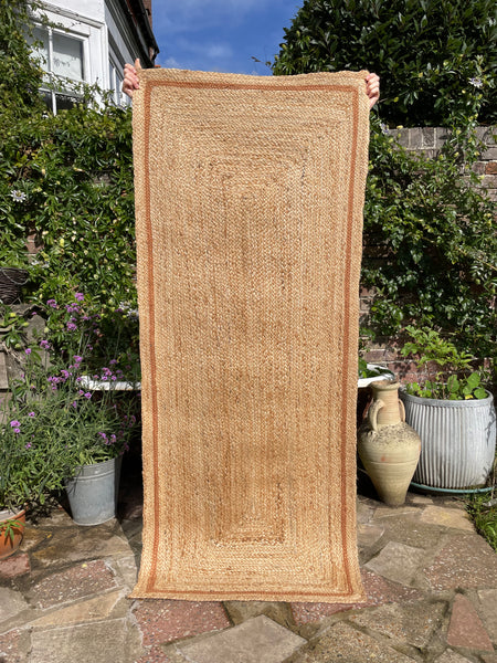 Jute Runner Ochre Trim
