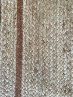 Square Jute Rug with Ochre Trim
