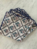 Blue and White Block Print Napkins