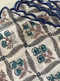 Blue and White Block Print Napkins