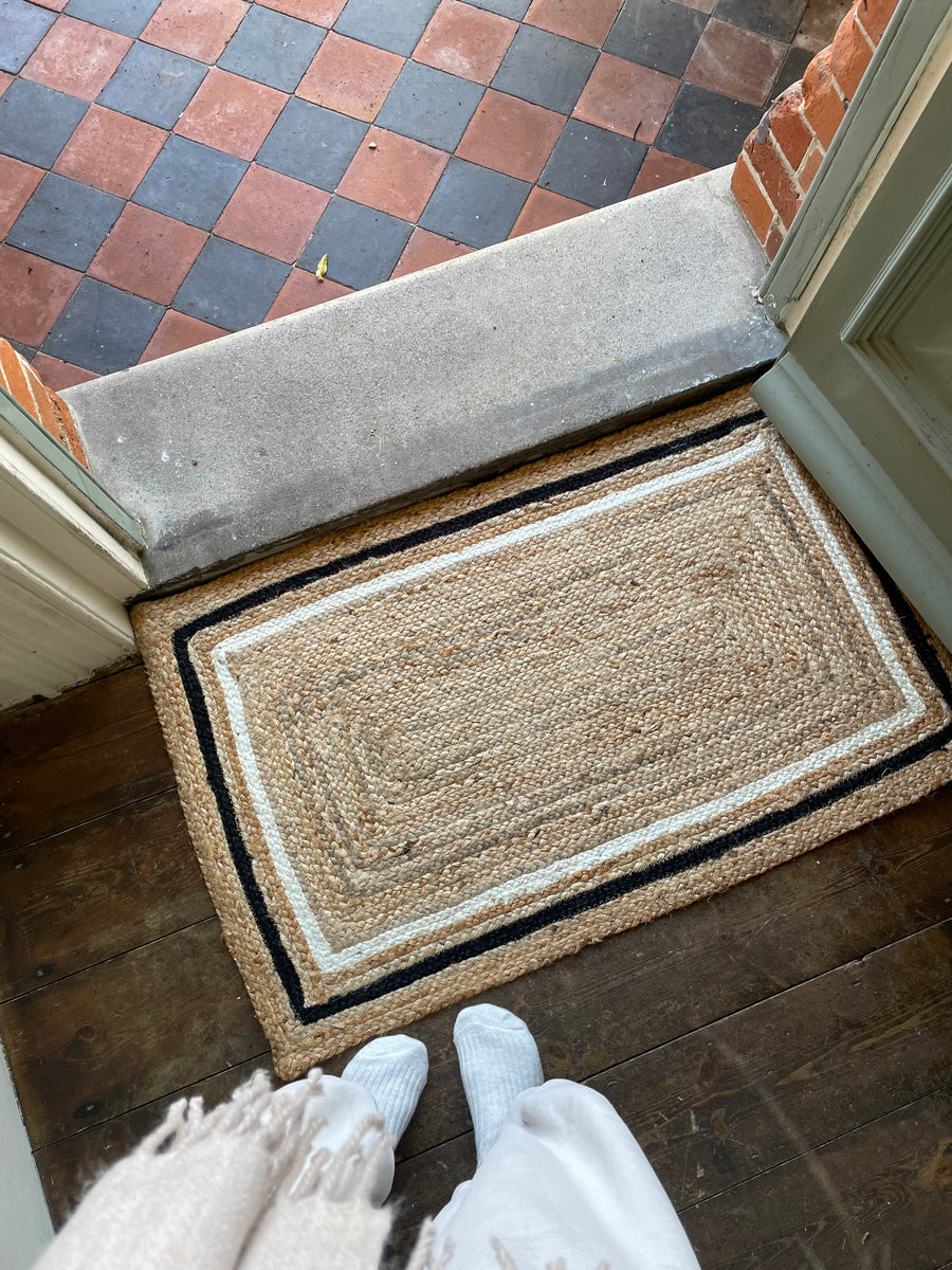 Black and White Doormat Sunday and Story Ltd