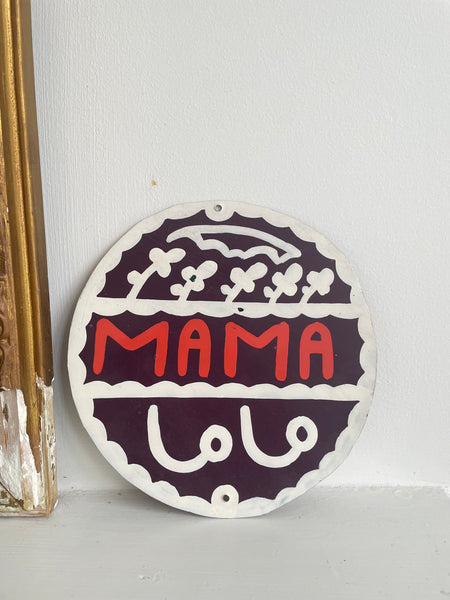 Mama Round Metal Picture