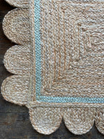 Pre Order Aquamarine Scalloped Edge Doormat