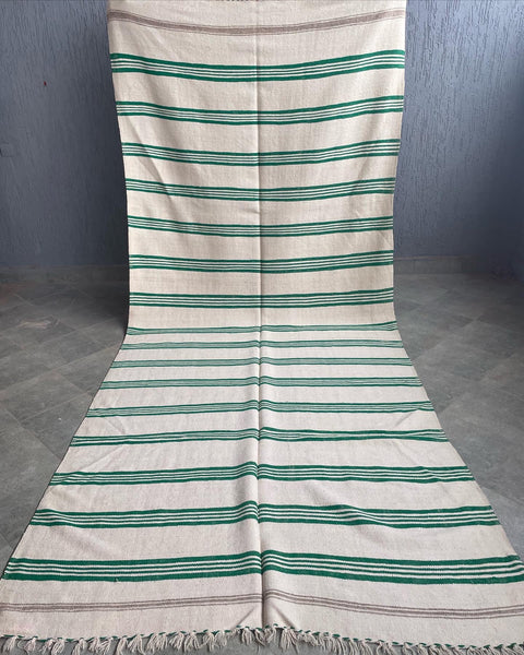 Green Stripe Bedouin Blanket
