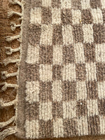 Biscuit Checked Rug