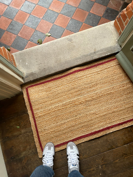 Red Straight Edge Doormat