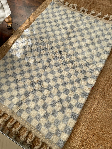 Baby Blue Checked Rug