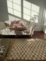 Biscuit Checked Rug