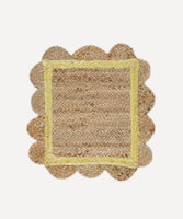 Multi coloured Jute Scalloped placemats x 6
